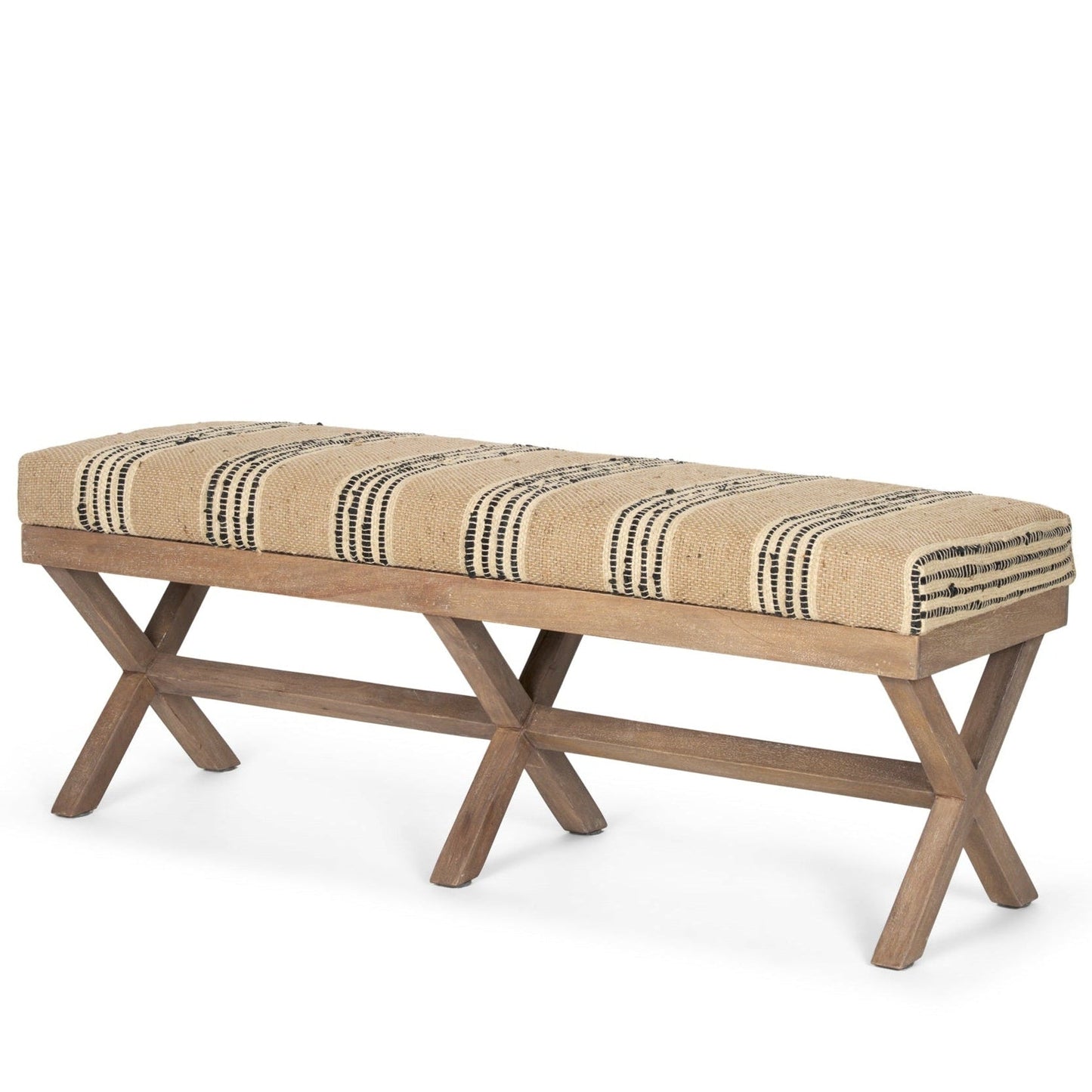 Solis Fabric X-Frame Bedroom Bench