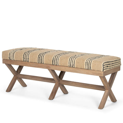 Solis Fabric X-Frame Bedroom Bench
