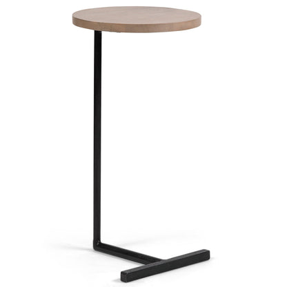 Mercana Ballatine Wood Top Round Accent Table