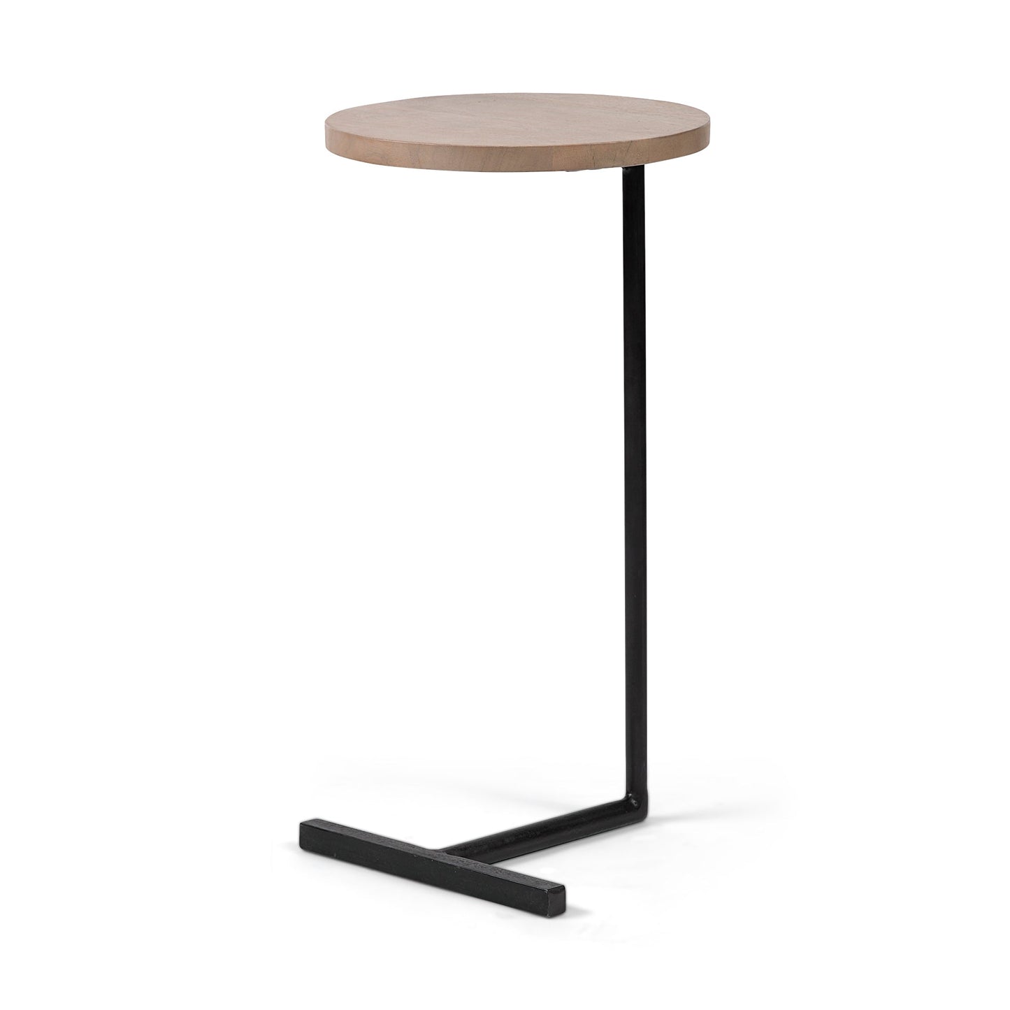 Mercana Ballatine Wood Top Round Accent Table