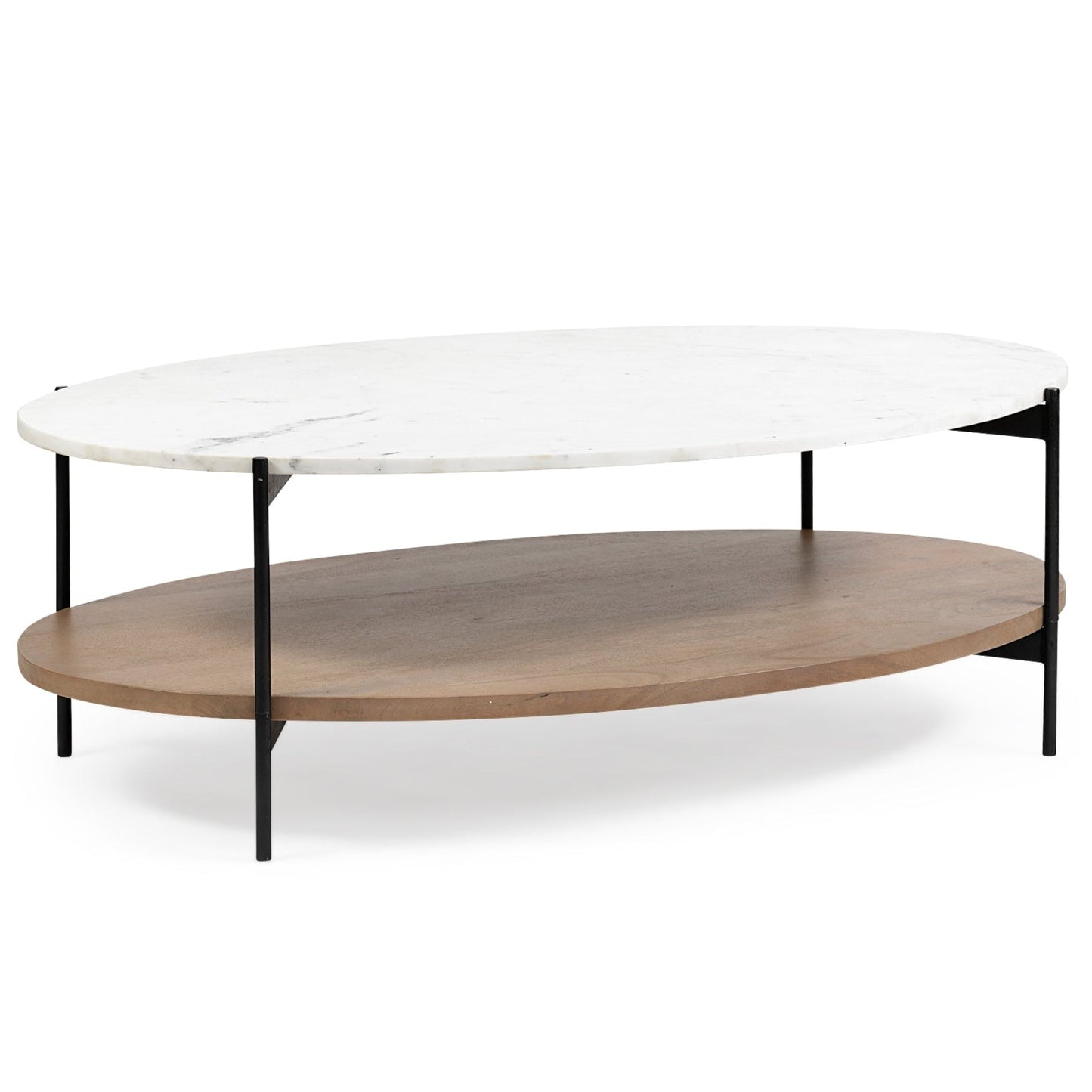 Mercana Larkin Marble Top Oval Coffee Table
