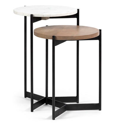 Mercana Larkin Wooden Nesting Table (Set of 2)