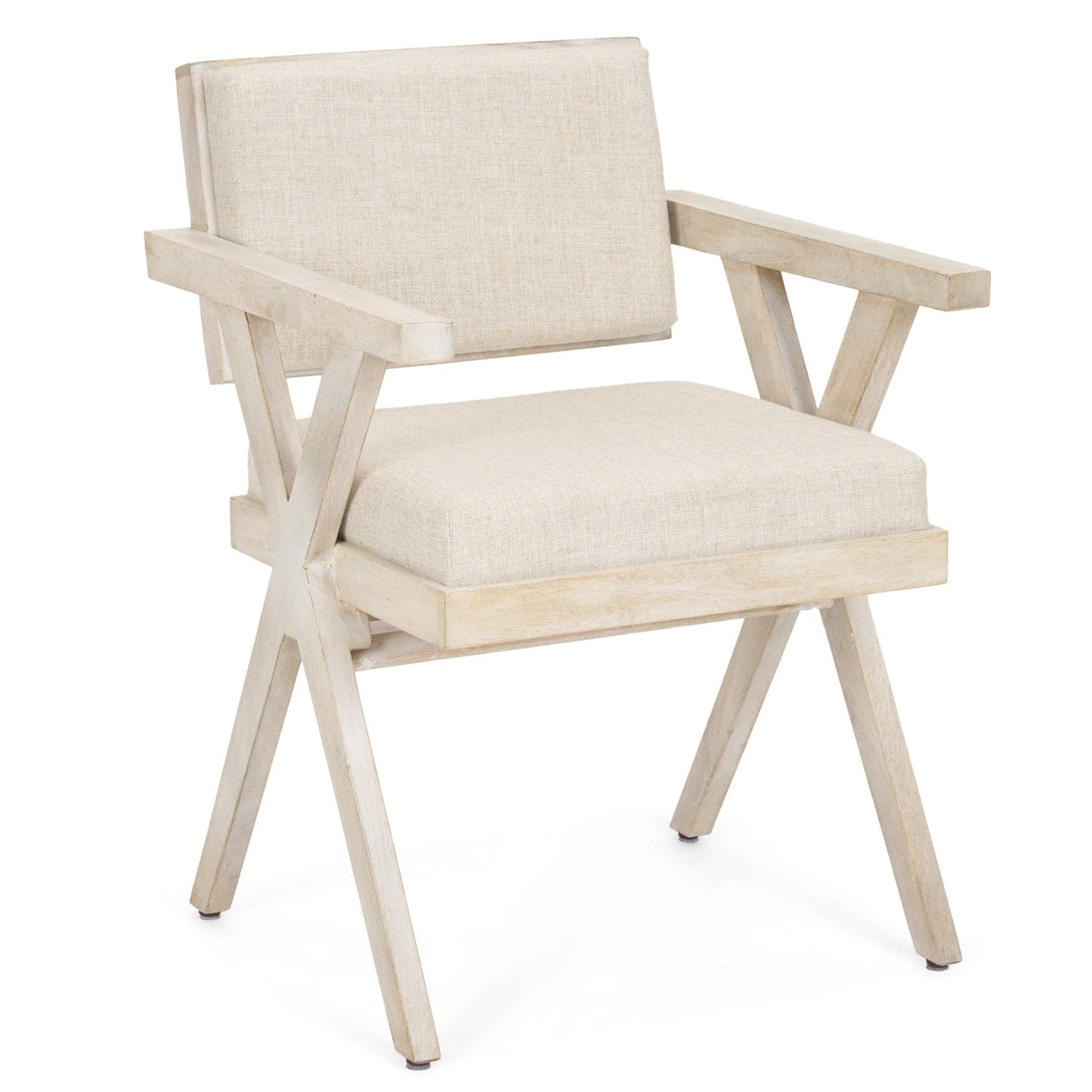 Mercana Topanga Cream Fabric Dining Chair (Set of 2)