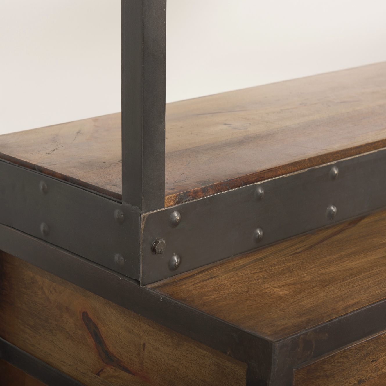 Brodie Four Shelves Wood Shelving Unit