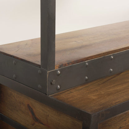 Brodie Four Shelves Wood Shelving Unit