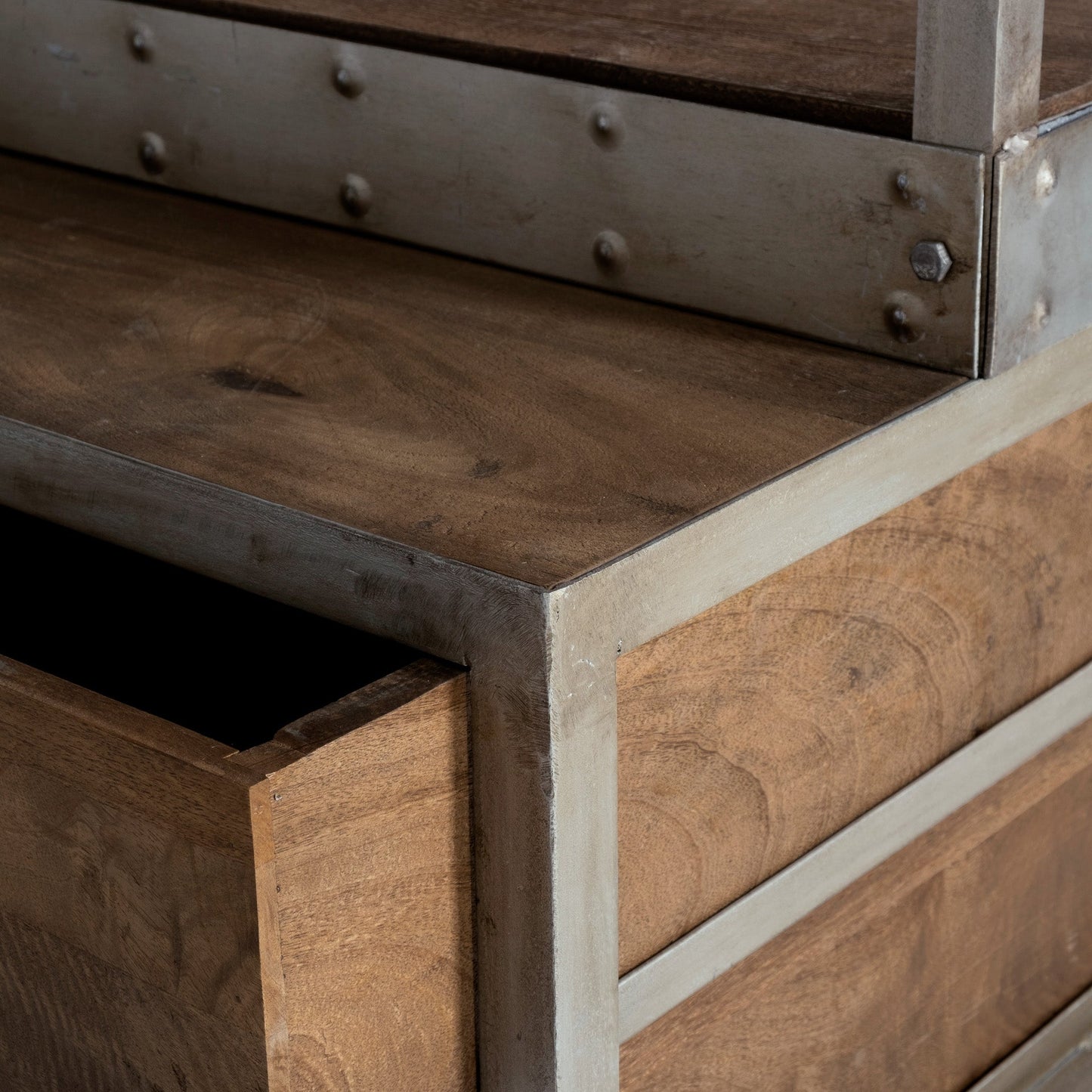 Brodie Four Shelves Wood Shelving Unit