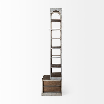 Brodie Four Shelves Wood Shelving Unit
