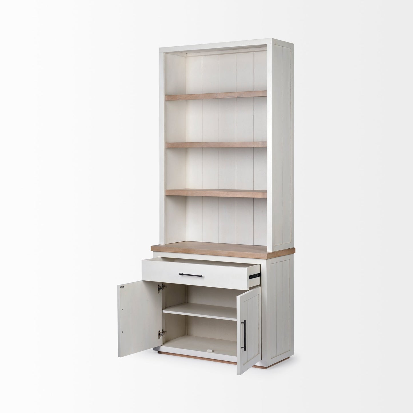 Fairview Three Shelves Wood Bookcase