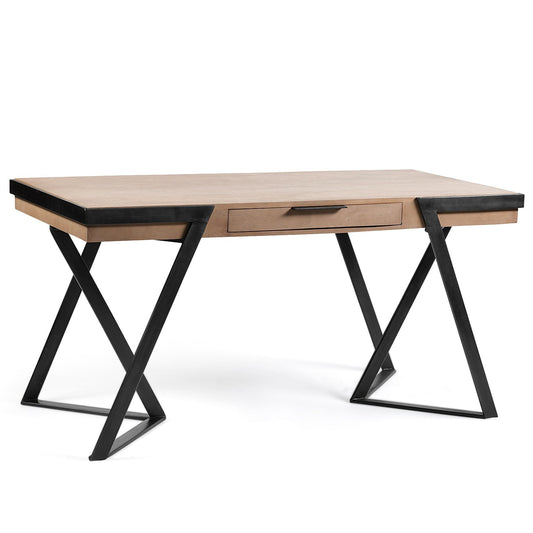 Mercana Steinbeck Wood Top Office Desk