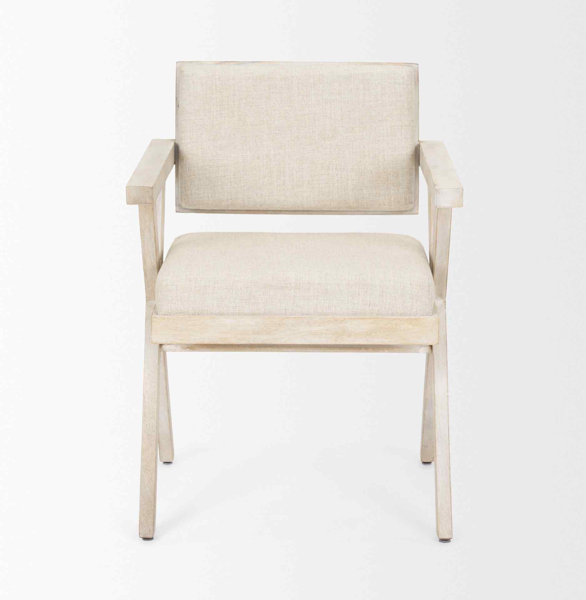 Mercana Topanga Cream Fabric Dining Chair (Set of 2)