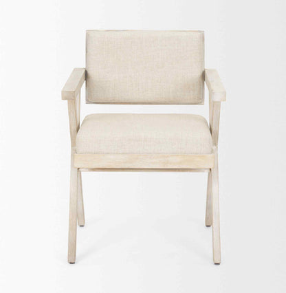Mercana Topanga Cream Fabric Dining Chair (Set of 2)