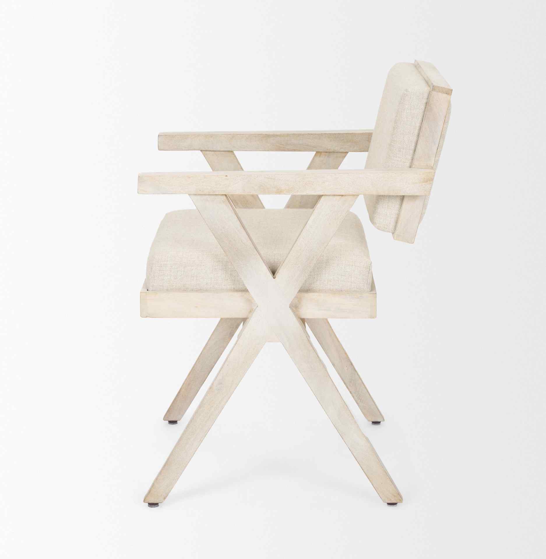 Mercana Topanga Cream Fabric Dining Chair (Set of 2)