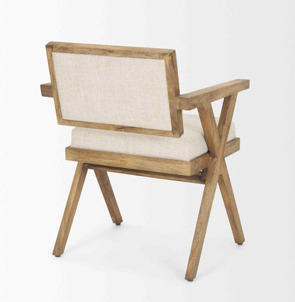 Mercana Topanga Cream Fabric Dining Chair (Set of 2)