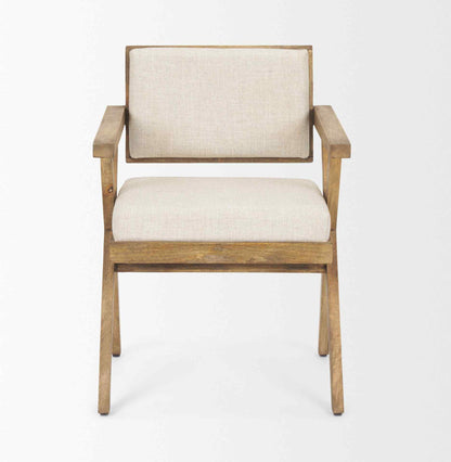 Mercana Topanga Cream Fabric Dining Chair (Set of 2)