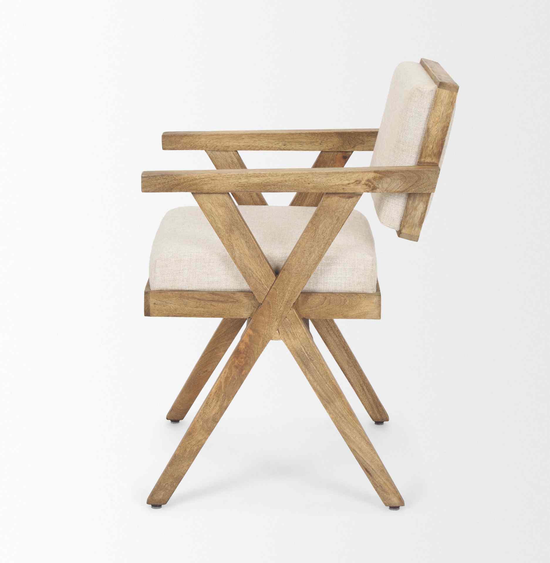 Mercana Topanga Cream Fabric Dining Chair (Set of 2)