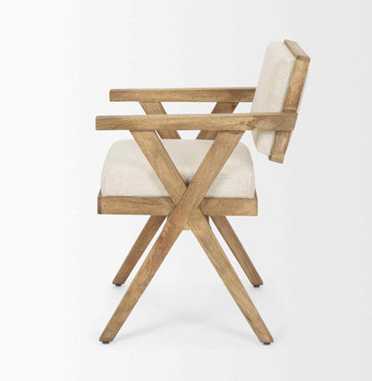 Mercana Topanga Cream Fabric Dining Chair (Set of 2)