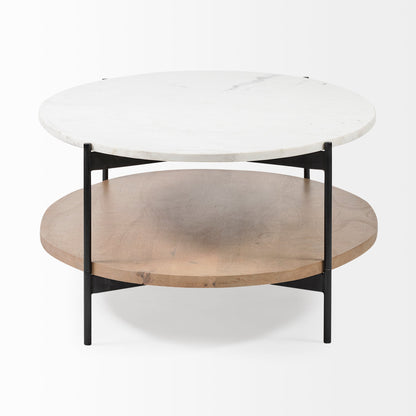 Mercana Larkin Marble Top Oval Coffee Table