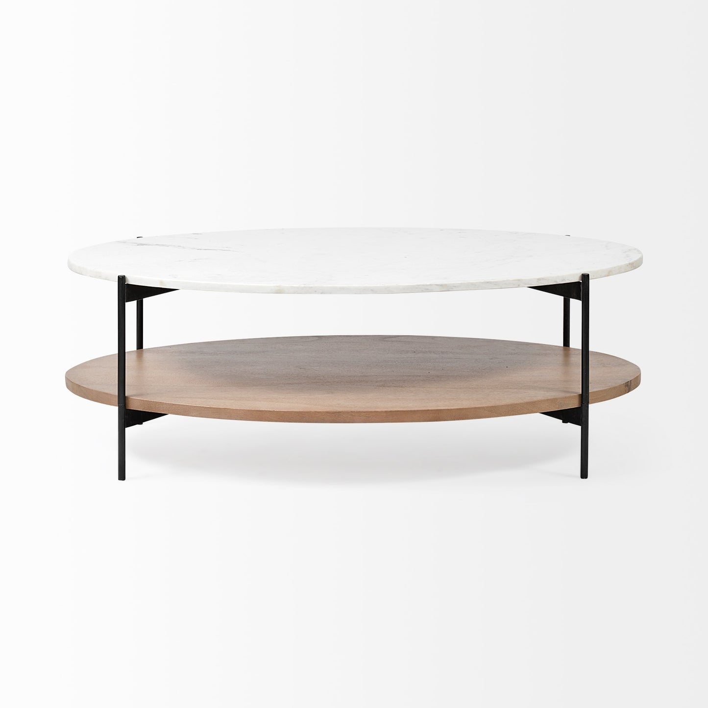 Mercana Larkin Marble Top Oval Coffee Table