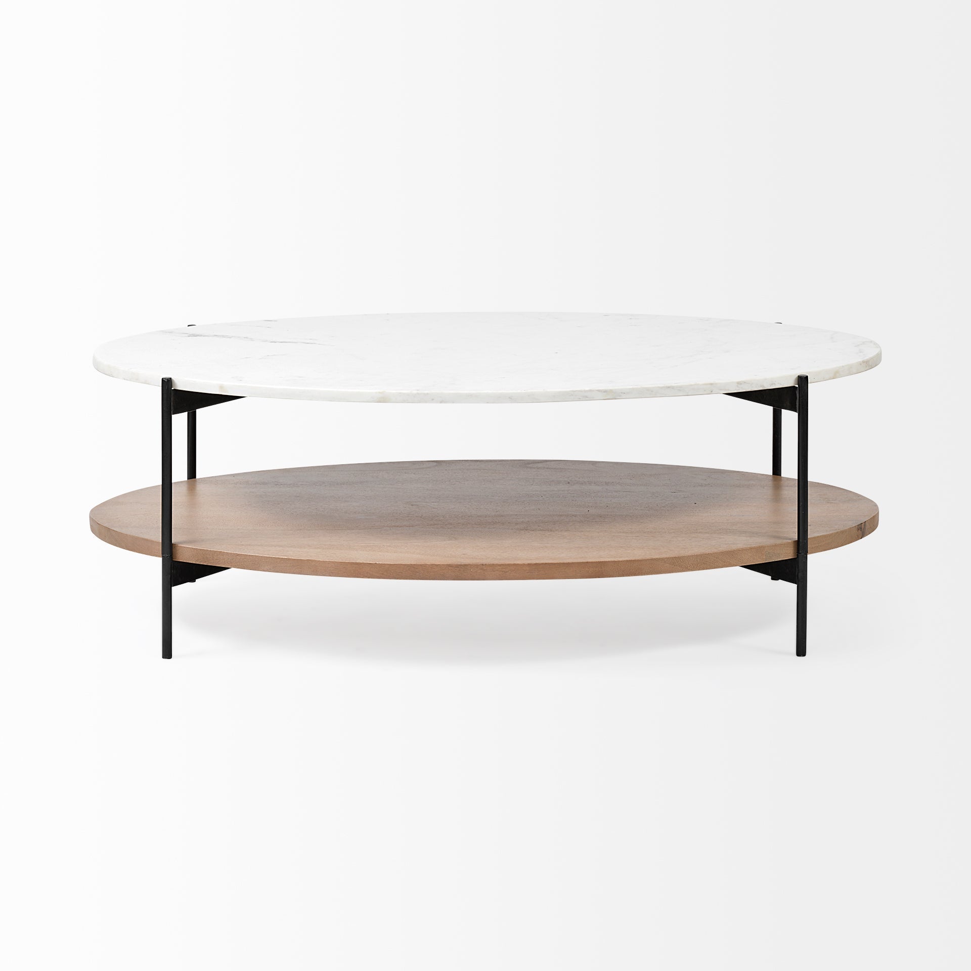 Mercana Larkin Marble Top Oval Coffee Table