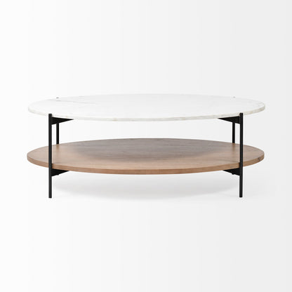 Mercana Larkin Marble Top Oval Coffee Table