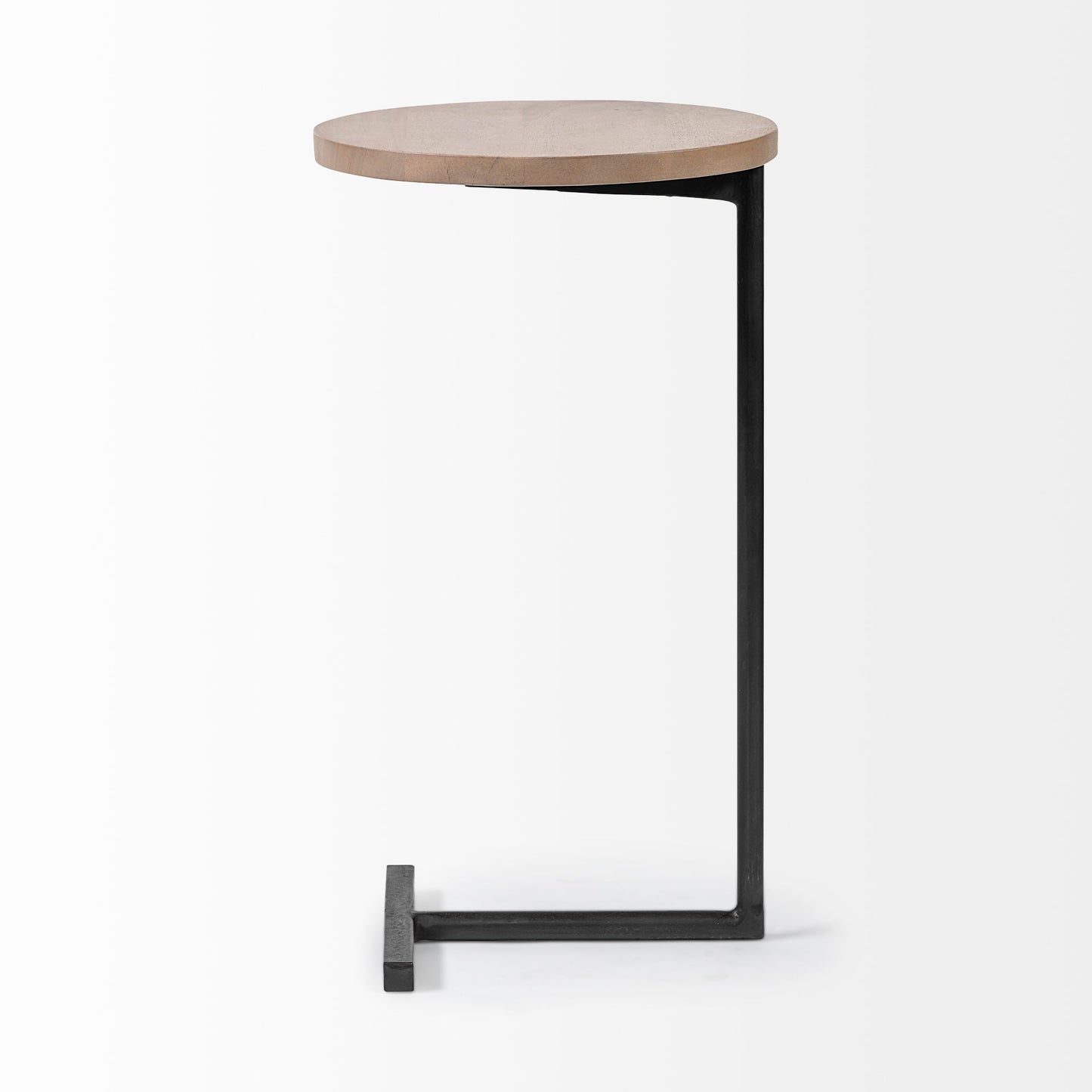 Mercana Ballatine Wood Top Round Accent Table