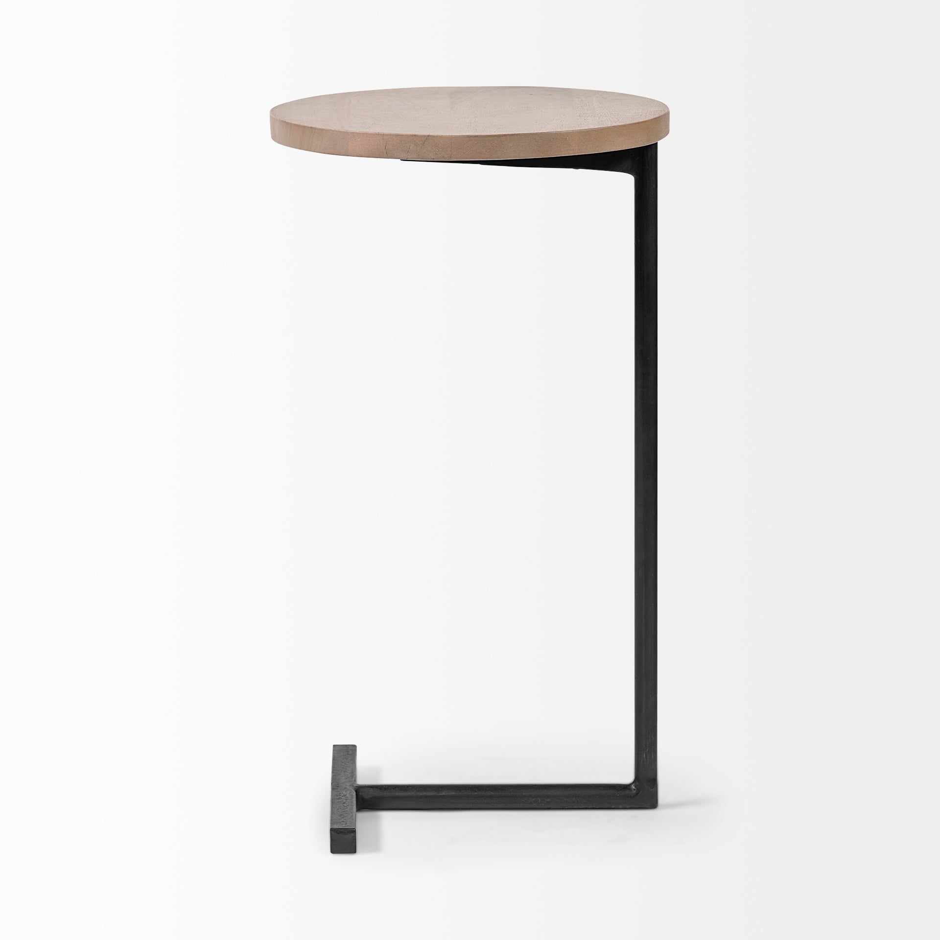 Mercana Ballatine Wood Top Round Accent Table