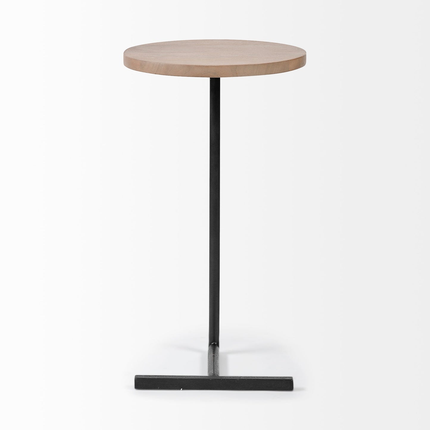 Mercana Ballatine Wood Top Round Accent Table