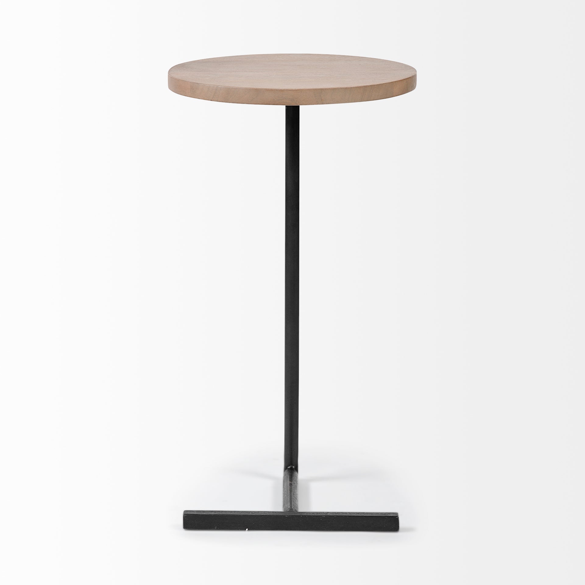 Mercana Ballatine Wood Top Round Accent Table