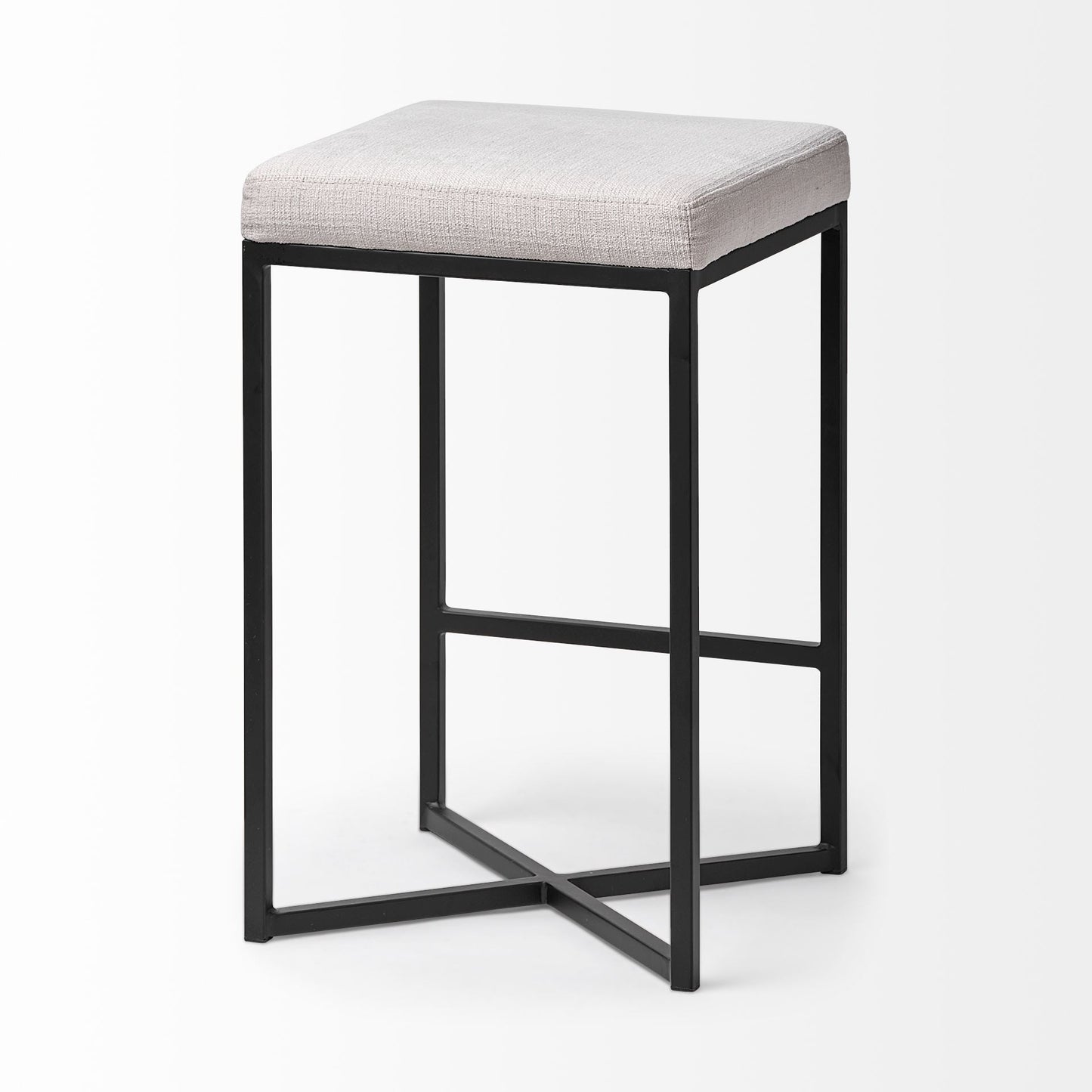 Mercana Frodo White Fabric Bar Stool