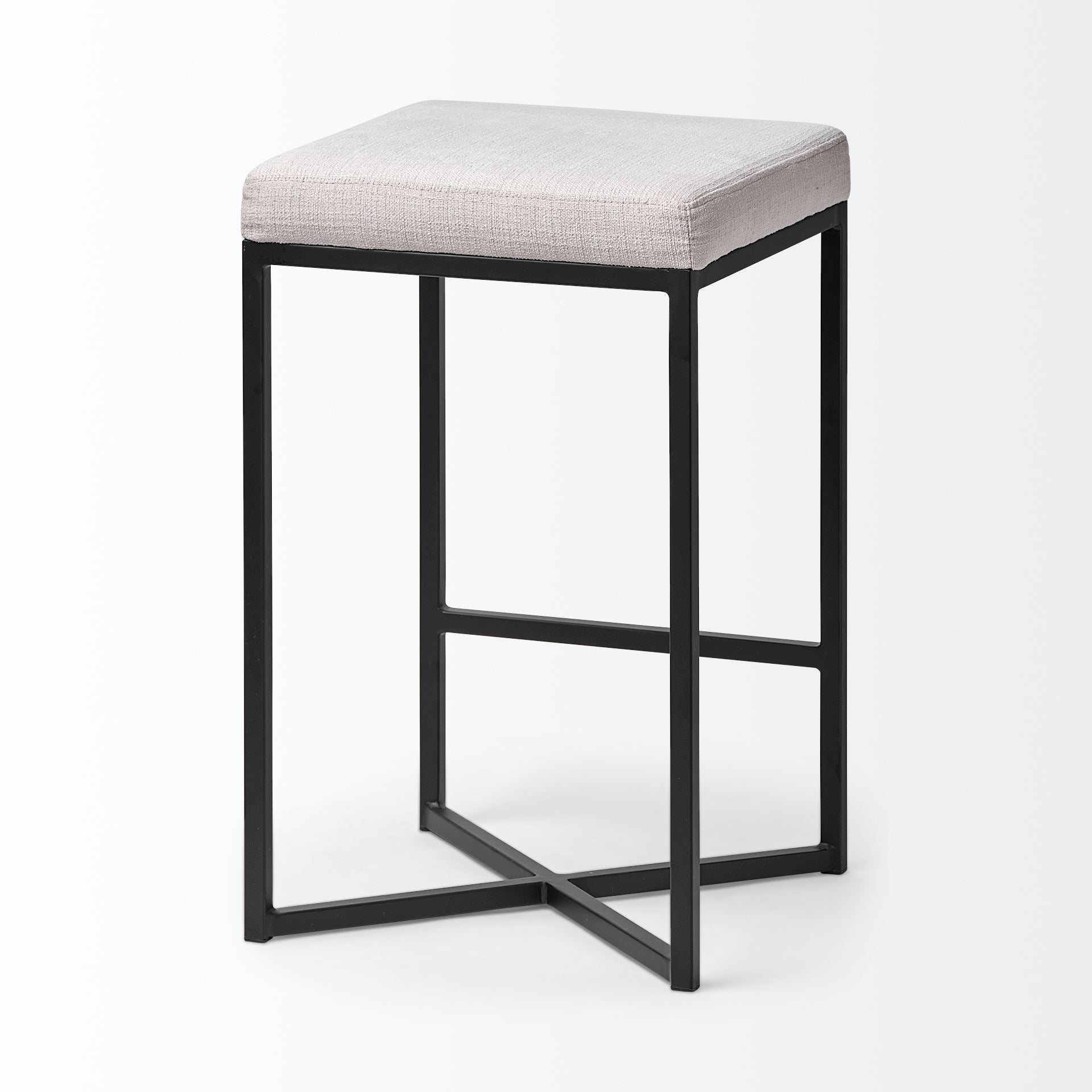 Mercana Frodo White Fabric Bar Stool