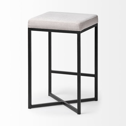 Mercana Frodo White Fabric Bar Stool