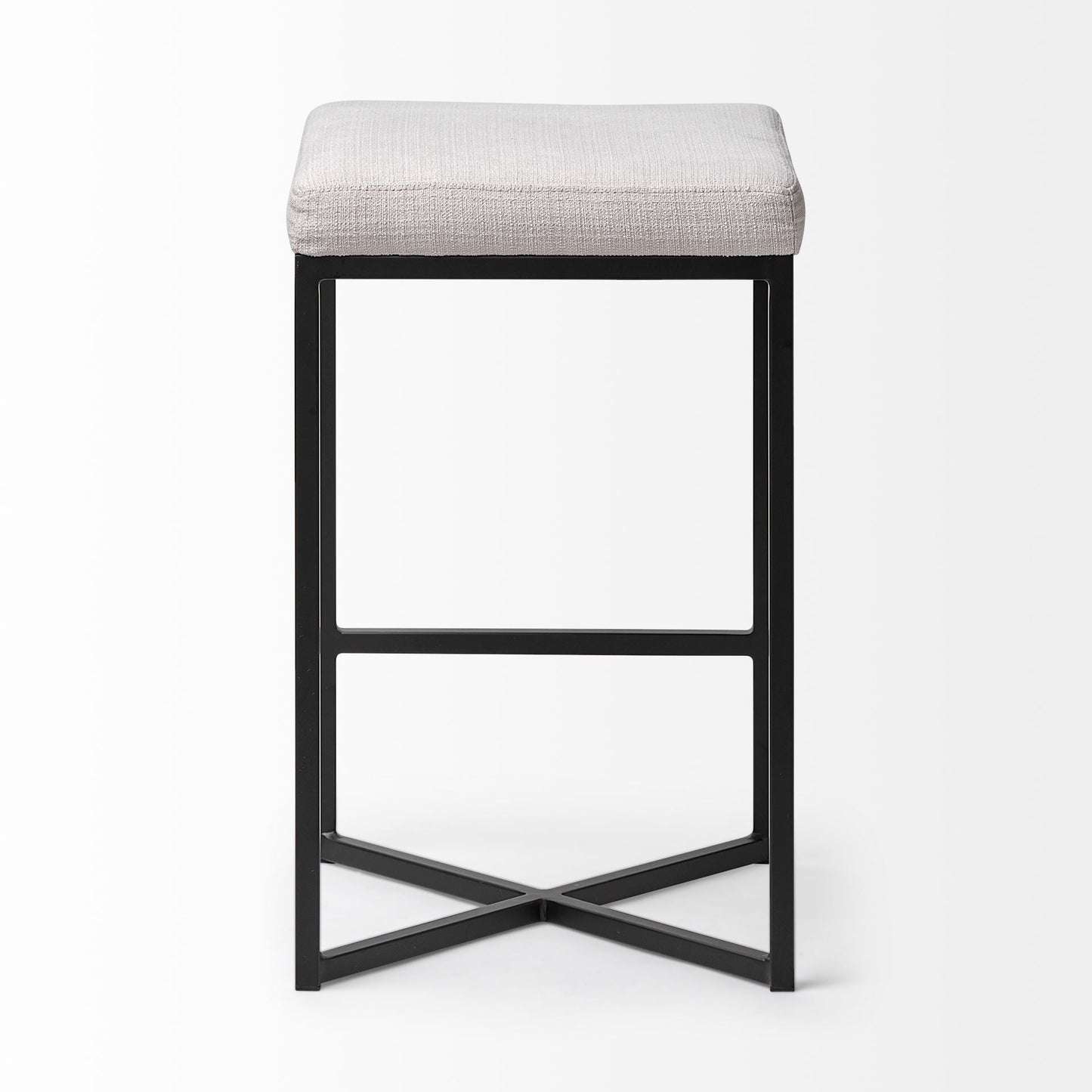 Mercana Frodo White Fabric Bar Stool