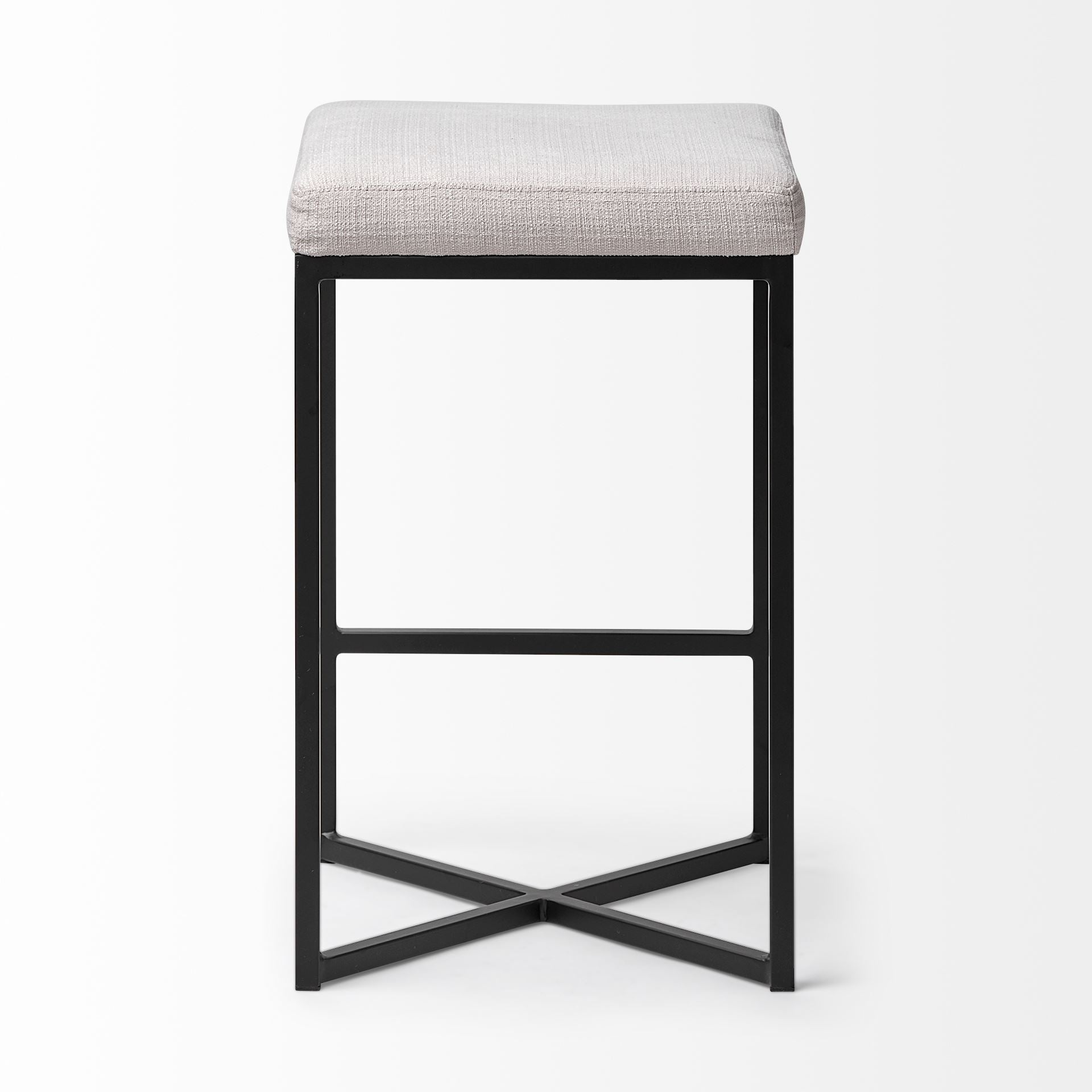 Mercana Frodo White Fabric Bar Stool