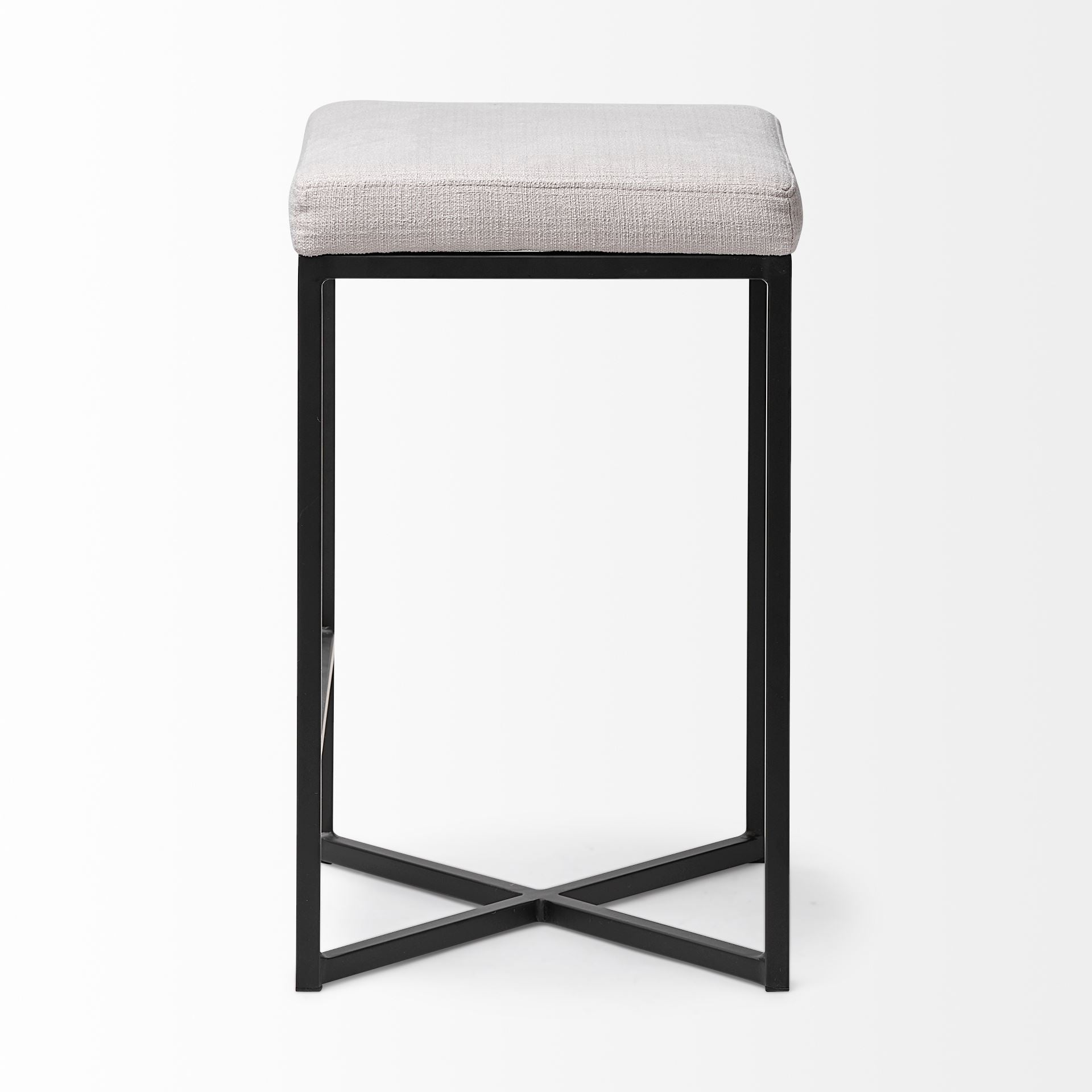 Mercana Frodo White Fabric Bar Stool