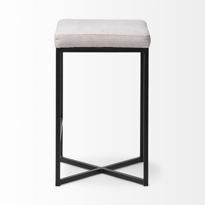 Mercana Frodo White Fabric Bar Stool