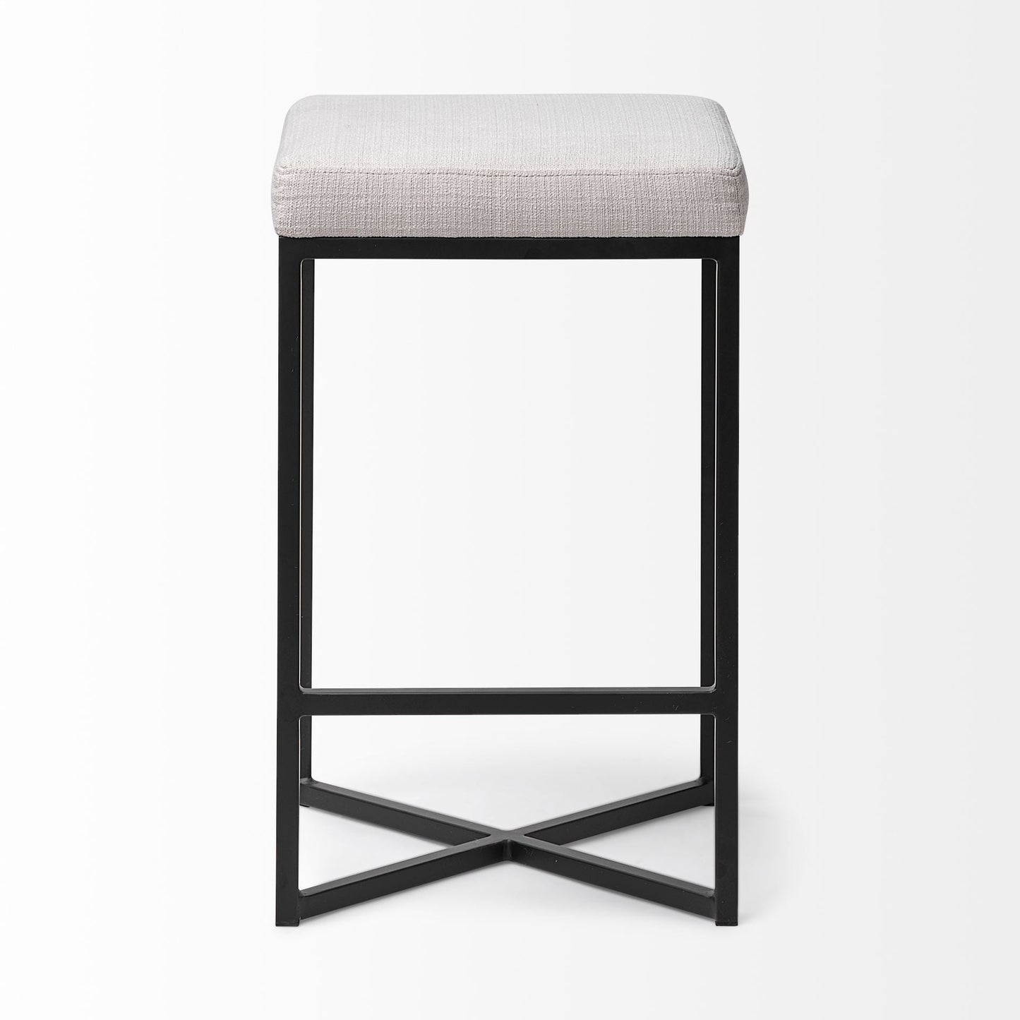 Mercana Frodo White Fabric Bar Stool