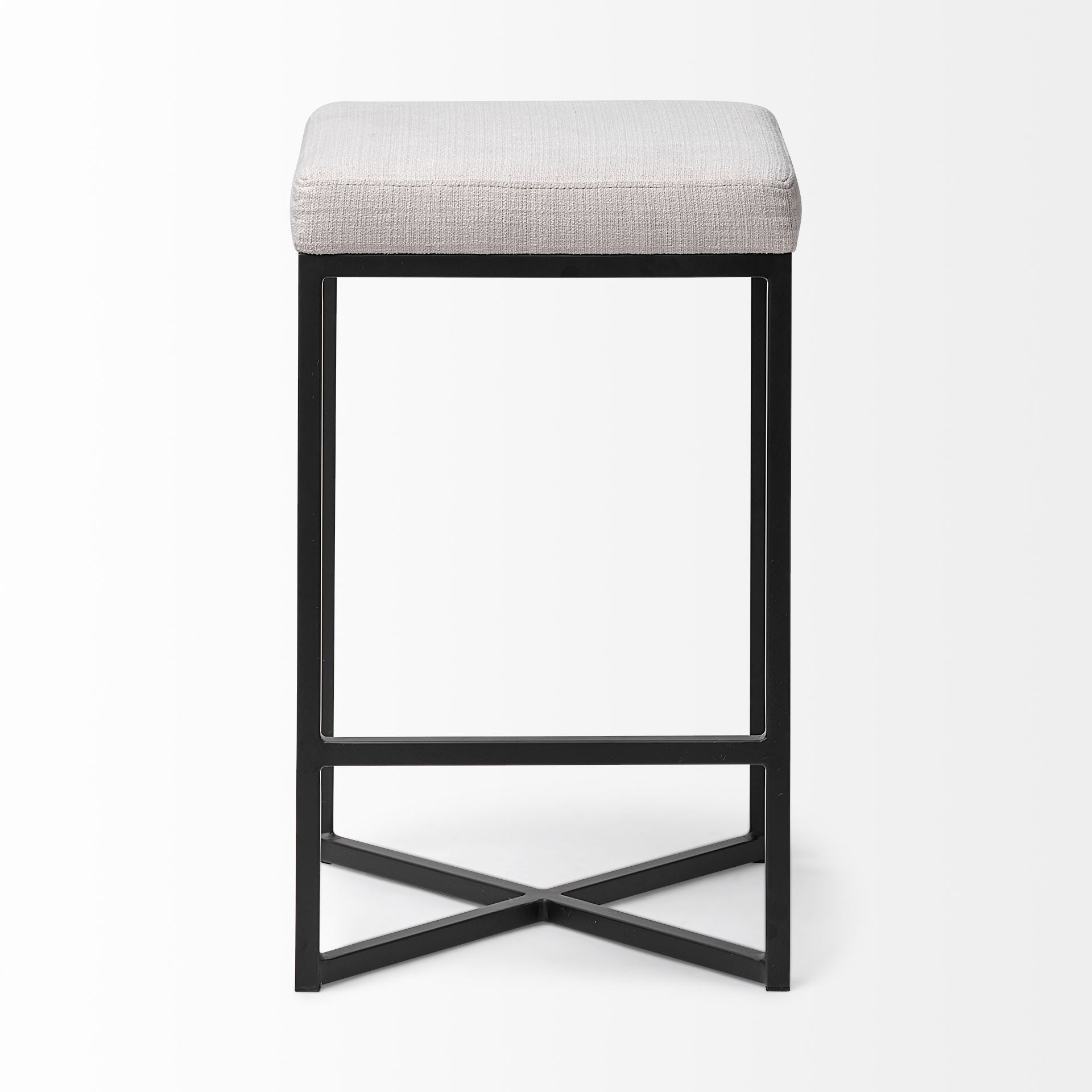 Mercana Frodo White Fabric Bar Stool