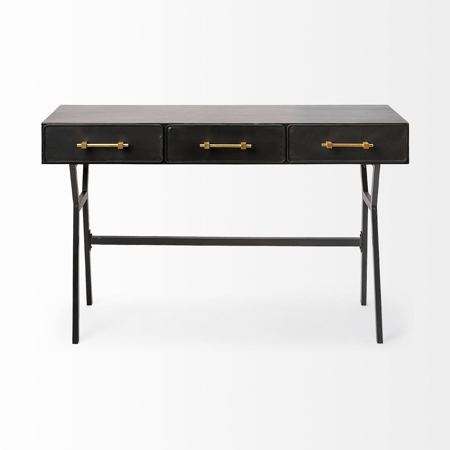 Vince Three Drawers Metal Office Desk