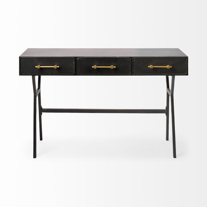 Vince Three Drawers Metal Office Desk