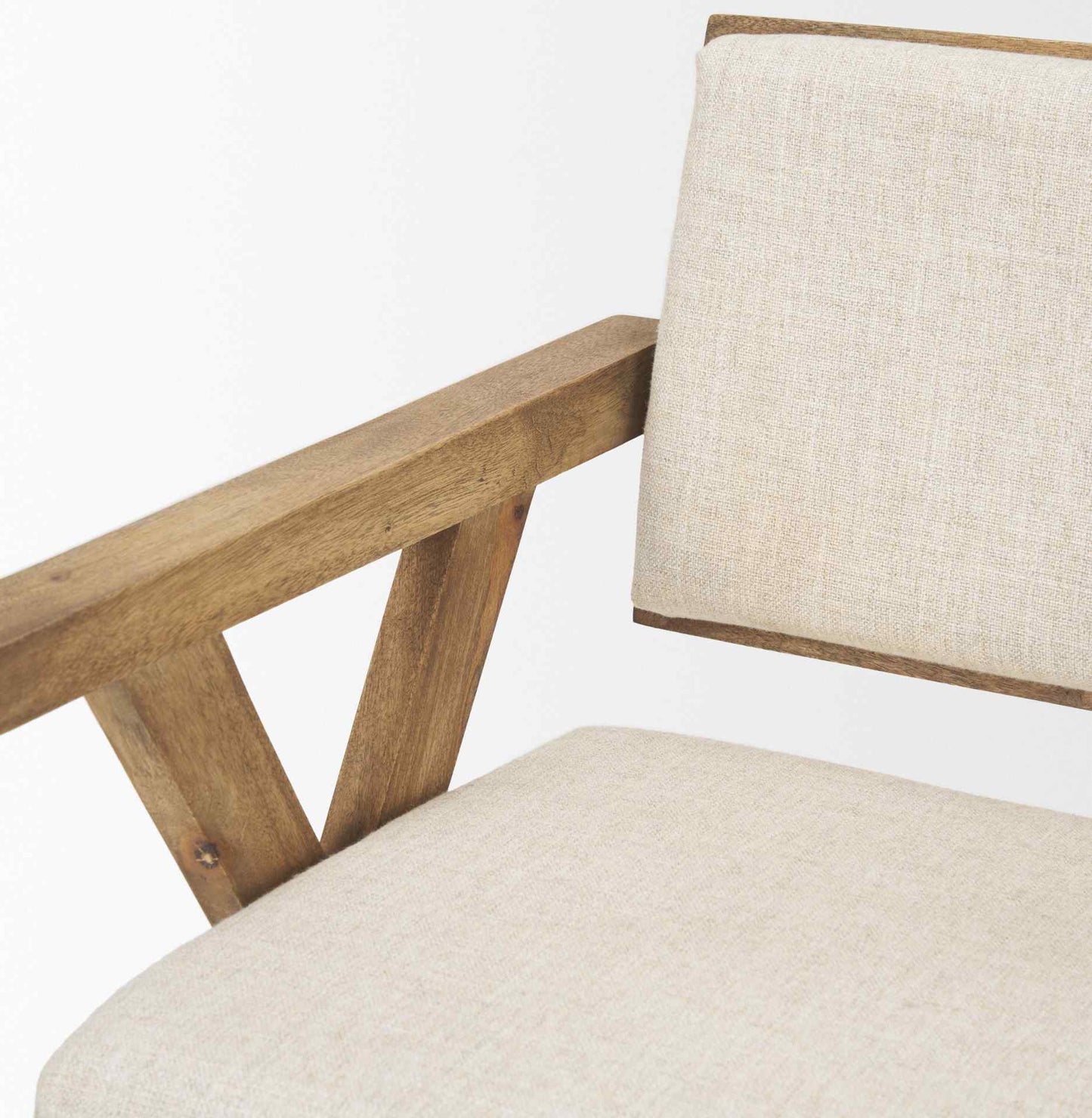 Mercana Topanga Cream Fabric Dining Chair (Set of 2)