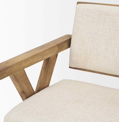 Mercana Topanga Cream Fabric Dining Chair (Set of 2)