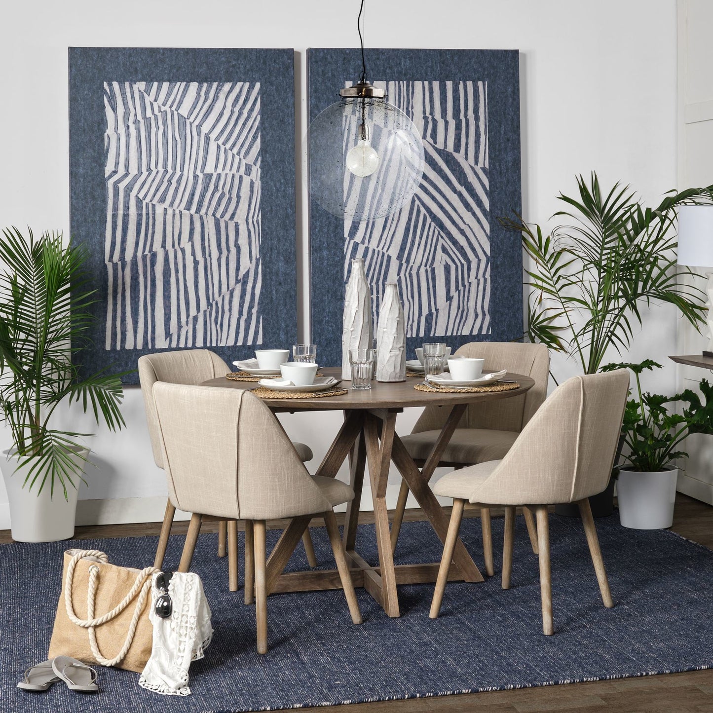 Mercana Jennings Light Brown Wood Dining Table
