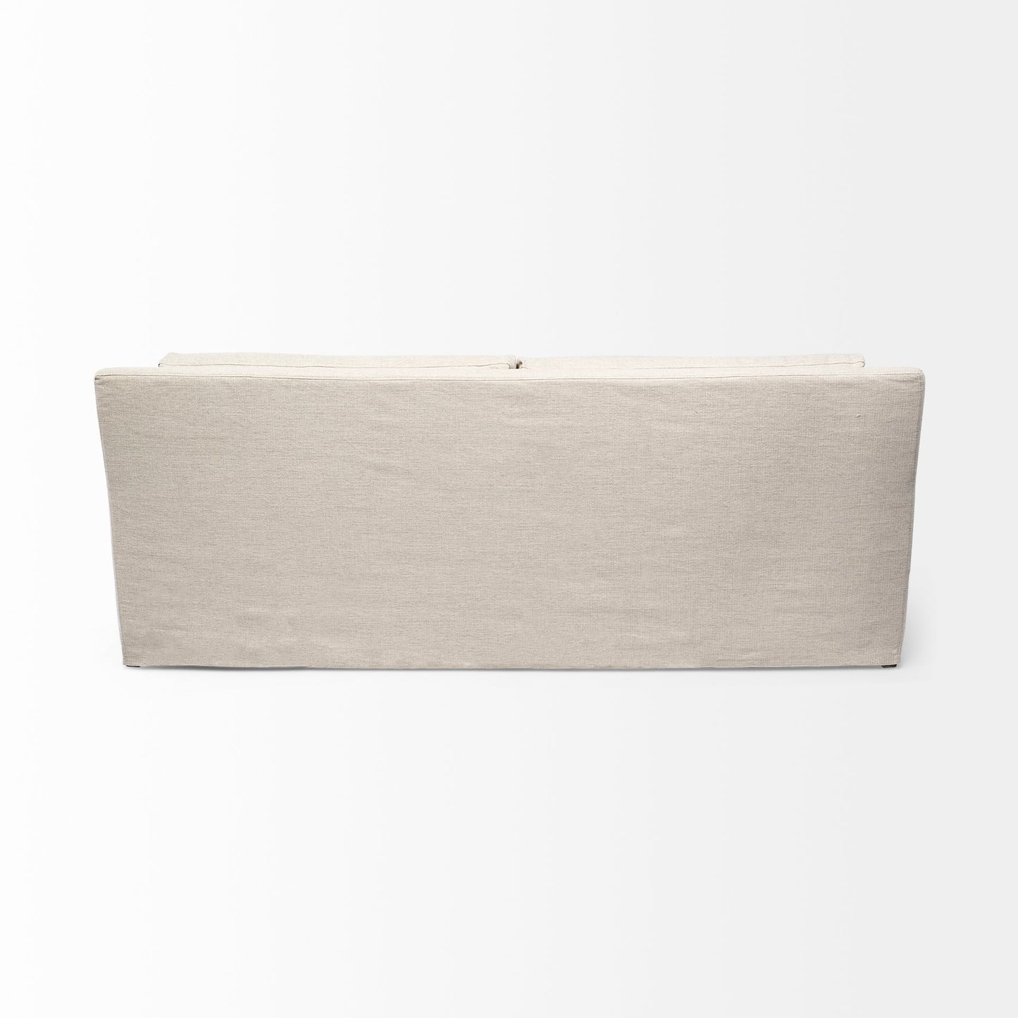 Denly Beige Slipcover Three Seater Sofa