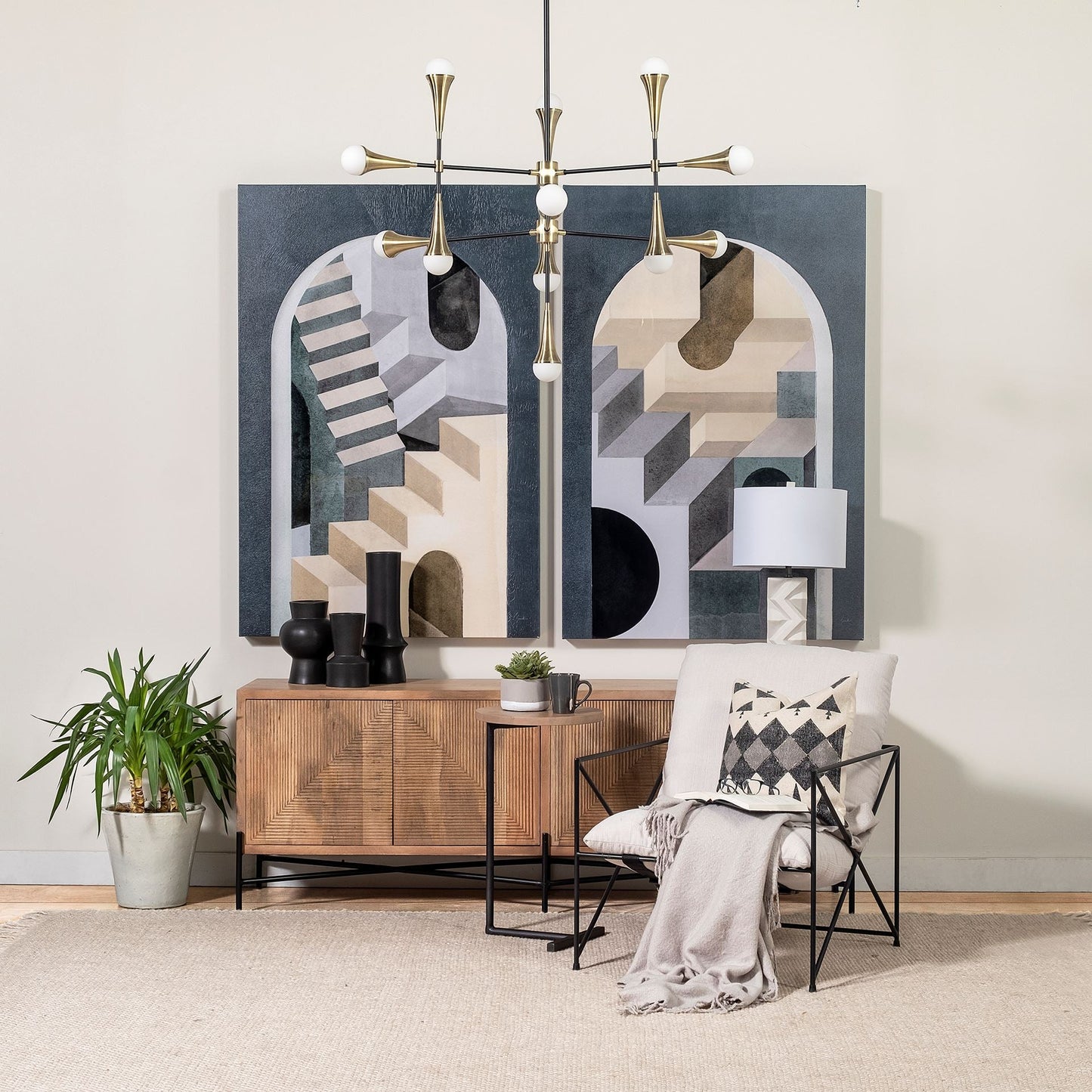 Mercana Ballatine Wood Top Round Accent Table