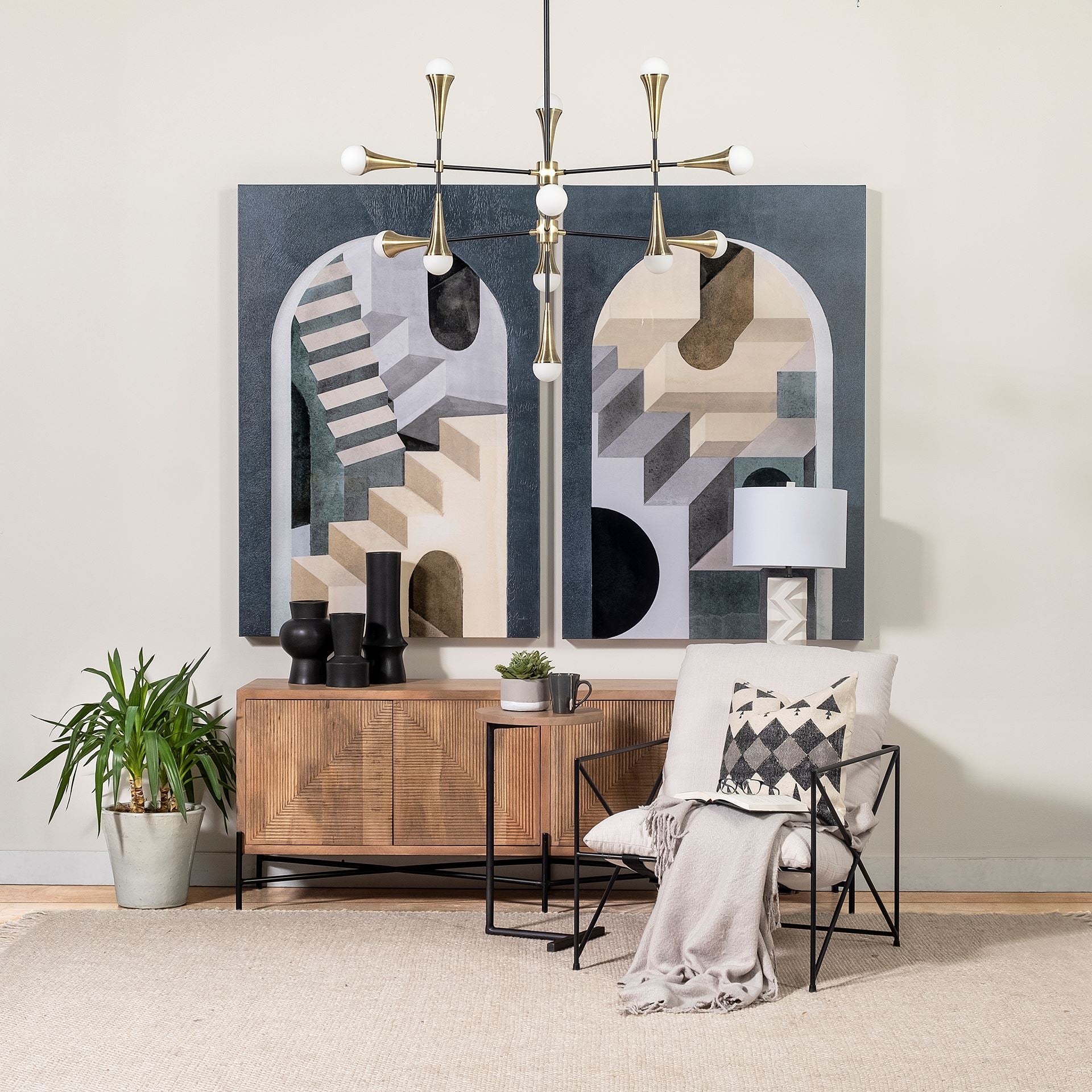 Mercana Ballatine Wood Top Round Accent Table