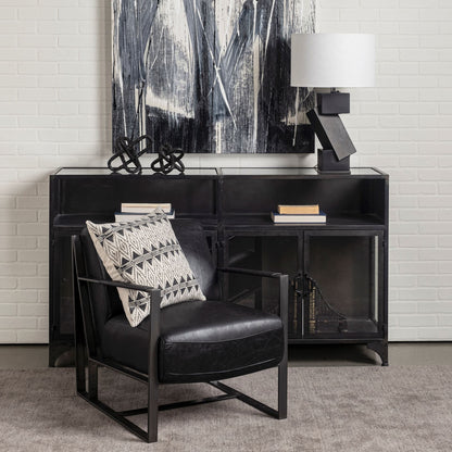 Pender Glass Door Black Display Sideboard