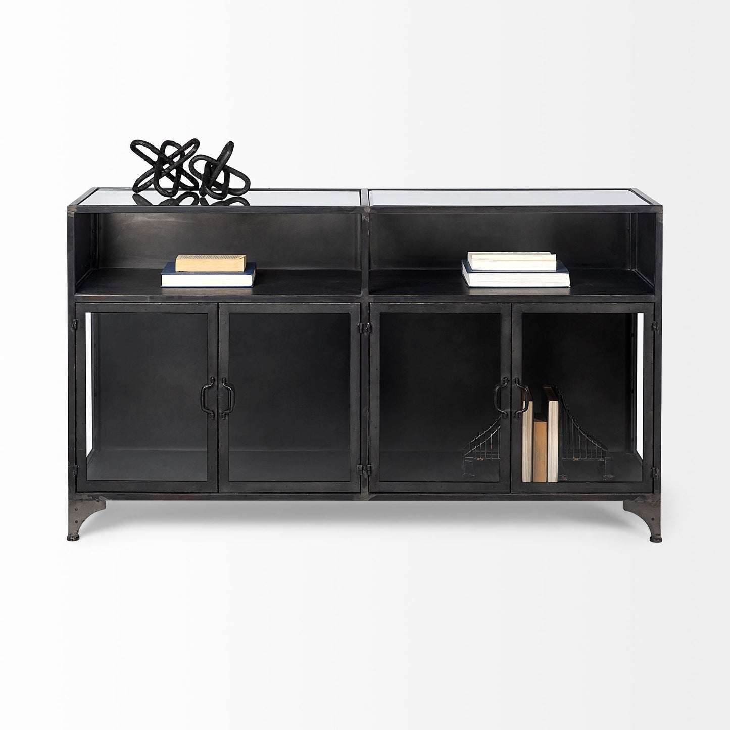 Pender Glass Door Black Display Sideboard