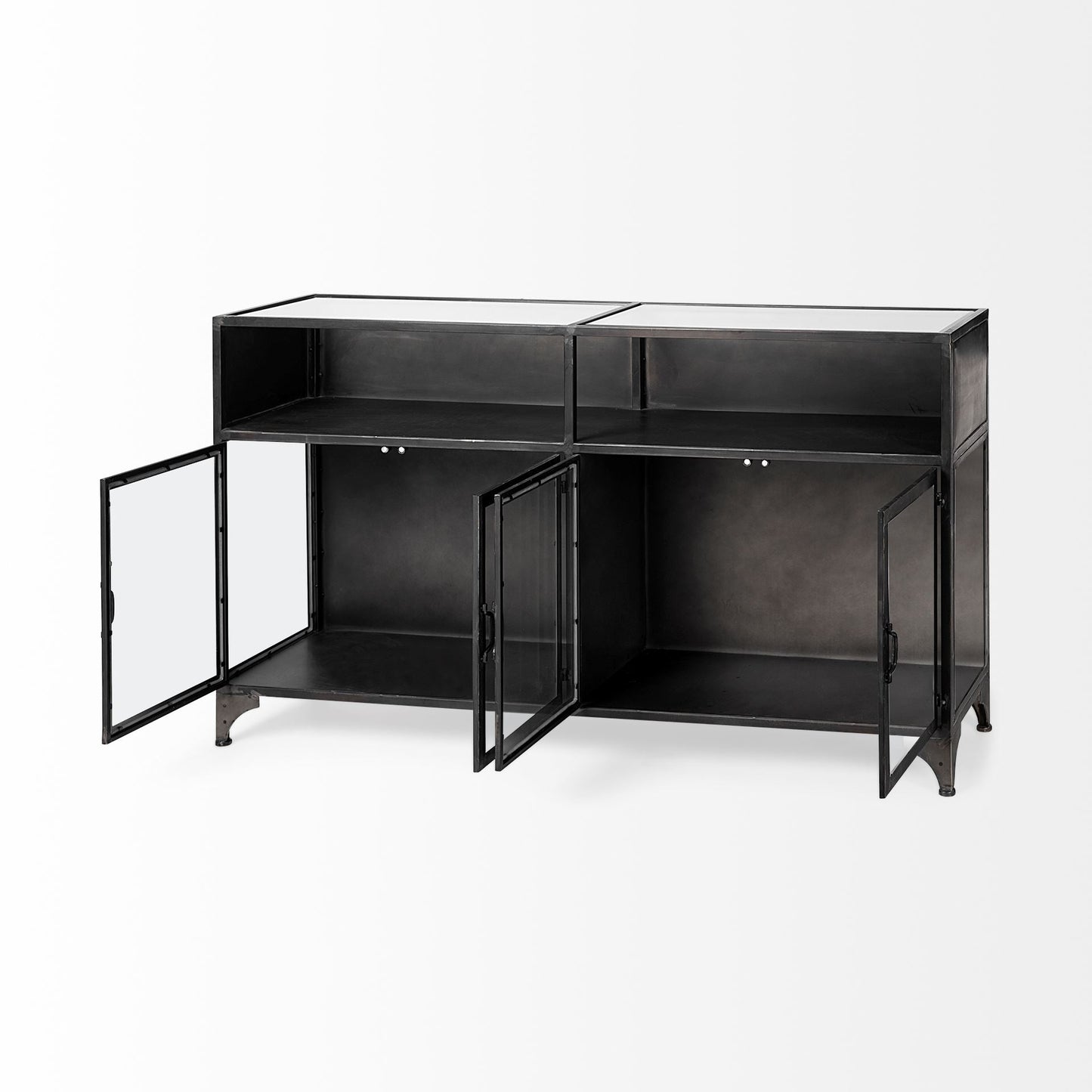 Pender Glass Door Black Display Sideboard