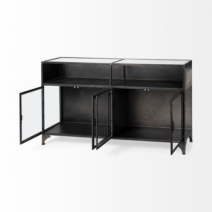 Pender Glass Door Black Display Sideboard