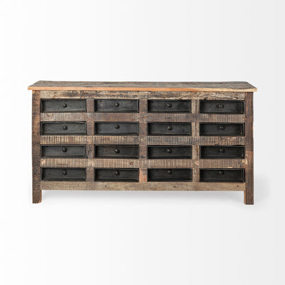 Mercana Wilton Sixteen Drawers Wood Sideboard